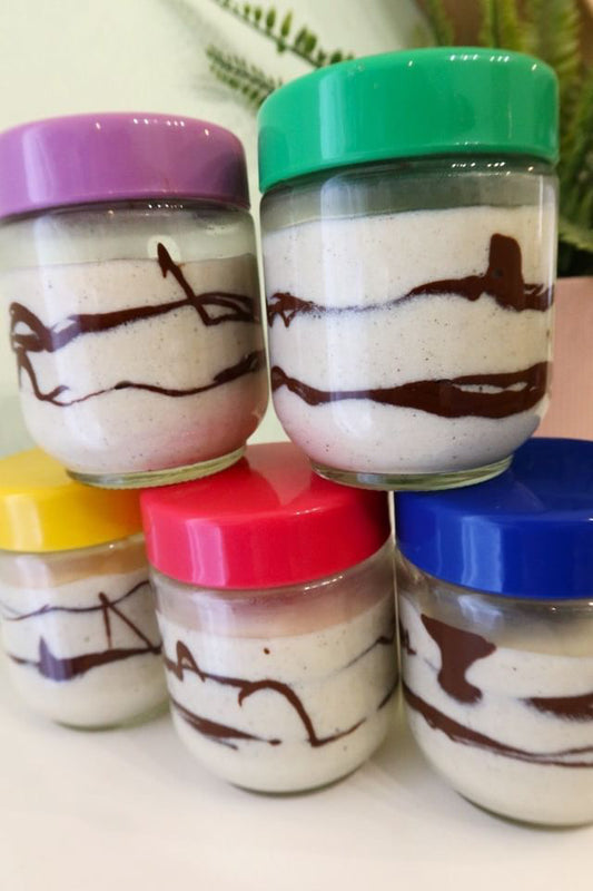 mousse à la vanille maison avec craquant au chocolat