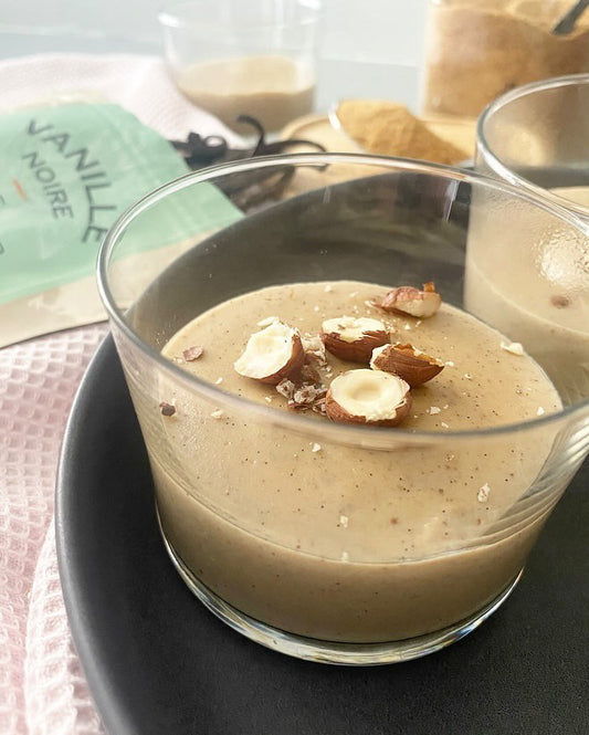 petit pot de crème vanille noisette faible en calorie