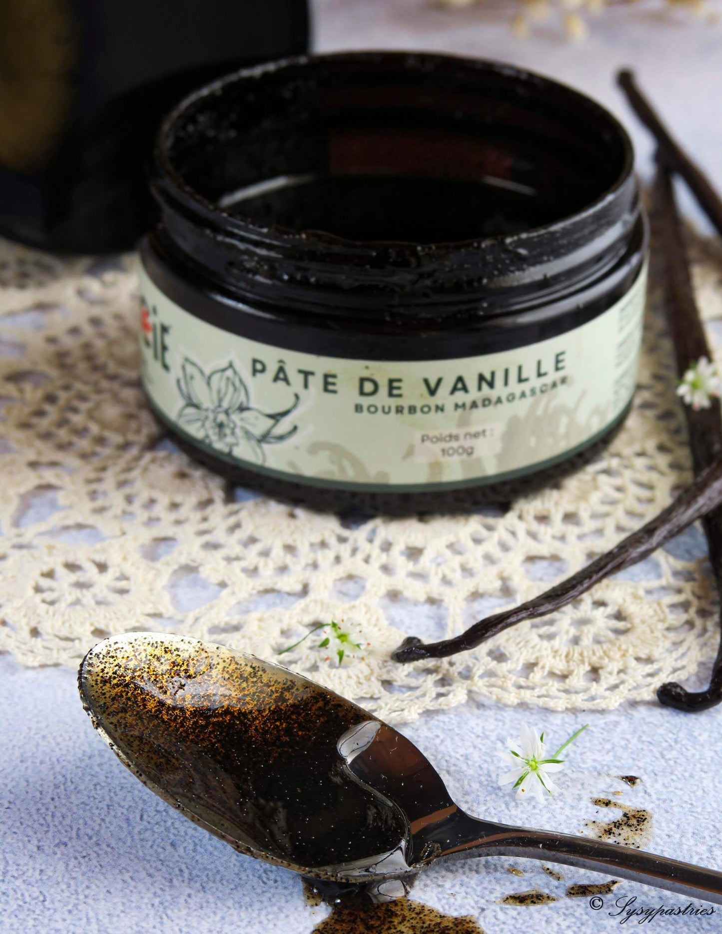 intense vanille pate avec grains